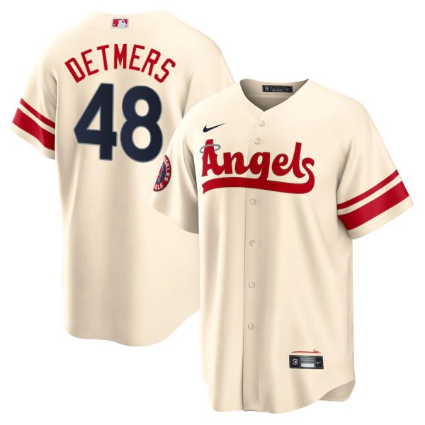 Angels 48 Reid Detmers Cream 2022 City Connect Cool Base Jersey Dzhi,We sell and wholesale Angels 48 Reid Detmers Cream 2022 City Connect Cool Base Jersey Dzhi on line form chian!